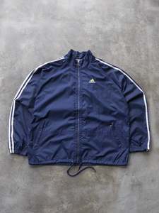 Vintage 00s Navy Adidas Windbreaker Jacket (XL)