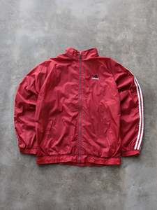 Vintage 90s Red Adidas Track Jacket (XL)