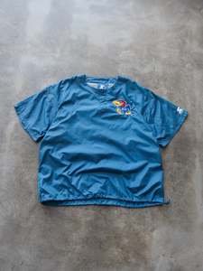 Vintage 90s Blue Starter Kansas Jayhawks Short Sleeve Pullover (L)