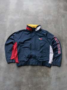 Vintage 90s Navy Tommy Hilfiger Sailing Jacket (L)