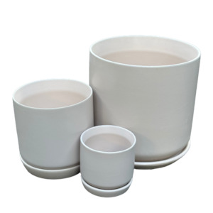 Pots Trays: 'Oslo Pot' - Parchment