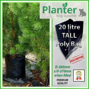20 litre TALL Polyethylene Plant Growbags