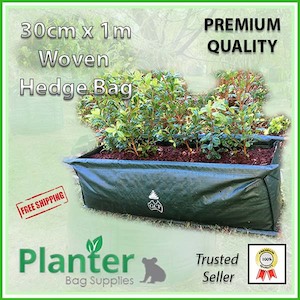 Green Woven Planter Bags: Woven Hedge Planter Bags – 90 litre
