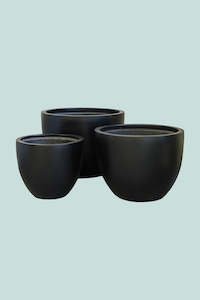 Lightweight Fibrecrete Planters: Bianca Egg Pot Range - 3 Colours - 6 Sizes - AKL Delivery Only