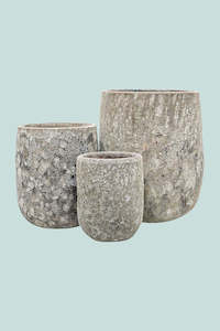 Earthenware Pots Planters: Lava U Pots - 3 sizes - 3 Colours - Heavy Glazed Earthenware Planter Range