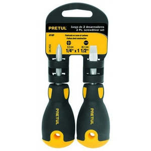 Screw Driver Stubby Twin Pack- Philips and Slotted