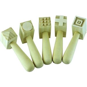 Wooden Clay Mallet Set 5pc - Anthony Peter