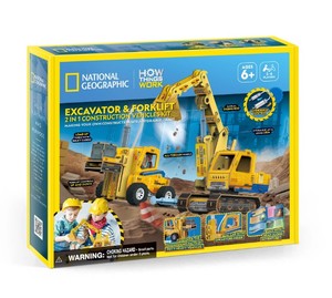 Collage: MYO Excavator & Forklift - National Geographic