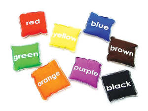 10cm Coloured Bean Bag set of 8