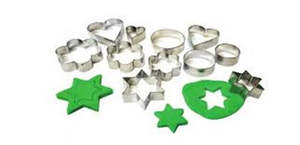 Playdough: Metal Cookie Cutters Four Shapes 12pc