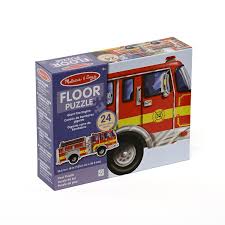 Puzzles: Giant Fire Truck Floor Puzzle - Melissa and Doug