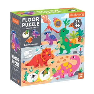 Puzzles: Dinosaur Park Floor Puzzle 25pc - Mudpuppy