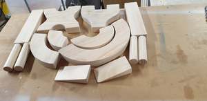 Wooden Blocks: XYC Blocks unpainted-14pc - NZ Made