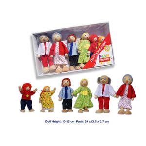 Figures People: Doll Family - Wooden - Fun Factory
