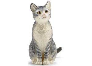 Grey Cat Sitting - Schleich