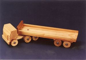 Wooden Articulated Truck (stained)