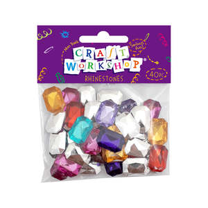 Craft Rhinestones Assorted Colour 18mm 40pc - Craft Workshop