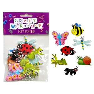 Soft Stickers - Bugs/Insects 35pc - Craft Workshop