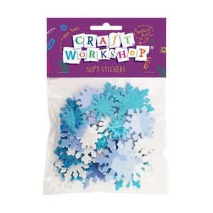 Soft Snowflake Stickers 60pc