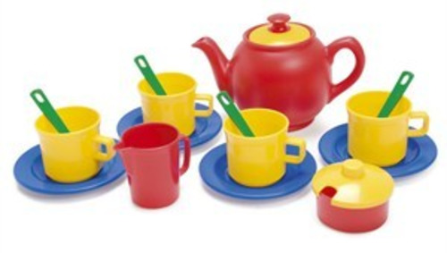 Tea set primary colours - Dantoy