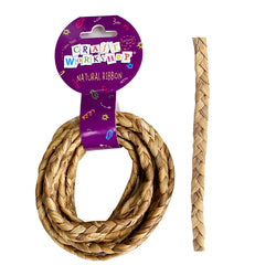 Natural Woven Ribbon 1cm x 3m - Craft Workshop