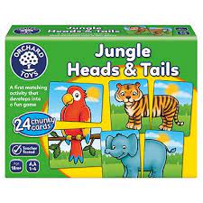 Matching Memory: Jungle Heads & Tails Game - Orchard Toys