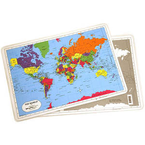 Posters Placemats: World Map Placemat - Painless Learning Placemats