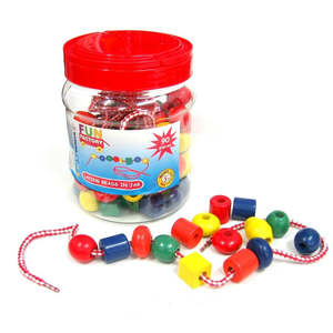 Wooden Lacing Beads - Fun Factory
