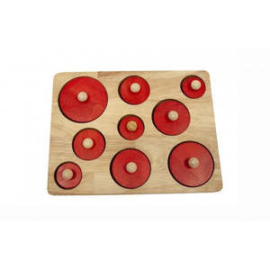 Montessori Circle knob puzzle 9pc - QToys