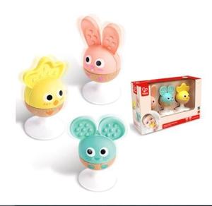 Stay Put Cheery Critters Rattle Set - Hape