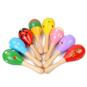 Painted Wooden Maraca (single)