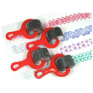 Other Tools: Paint Explorers Roller - Red various Swirls - Anthony Peters
