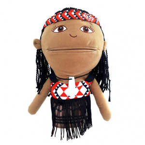 Māori Girl Hand Puppet 30cm