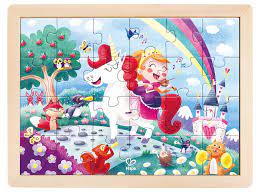 Up To 29 Pieces: Unicorn Friends Puzzle in a Tray 24pc - Hape