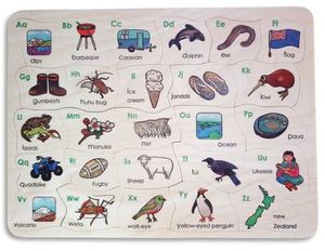 Alphabet Numbers: Kiwi Alphabet 26pc puzzle - Kiwi Made Toys