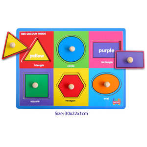 Young Children: Shapes and Colours Knob Puzzle - Fun Factory