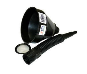 Pouring Filling Measuring: Funnel black bendy - Xcel