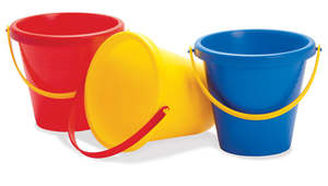 Sand Tools: Bucket - round deluxe 17cm H - Dantoy