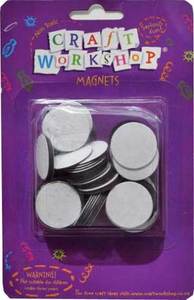 Craft Magnet Round Adhesive 80pc - Craft Workshop