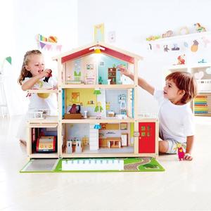 Doll Houses Structures: Doll Family Mansion (Furnished) - Hape
