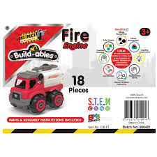 Blocks Accessories: Build-ables - Fire Engine 18pc - Construct It