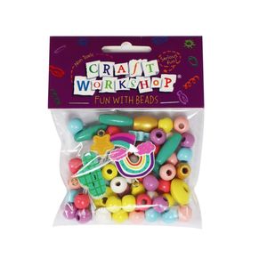 Collage: Bead Bracelet DIY with Rainbow 55pc - Craft Workshop