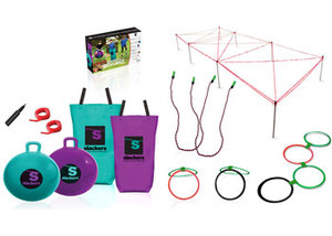 Physically Active: Ninja Obstacle Course with Bounce Ball - Slackers