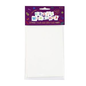Collage: A6 White Card with Envelope 6pk - Craft Workshop