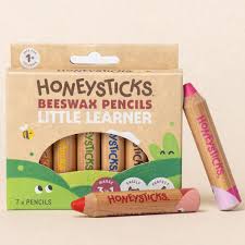 Collage: Little Learner Beeswax Pencils 7pk - Honeysticks