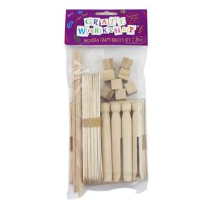 Craft Wooden Basic Mixed Set - 81pc