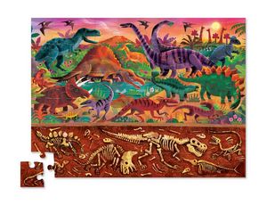 Puzzles: Dinosaur Above & Below 60pc Puzzle - Crocodile Creek