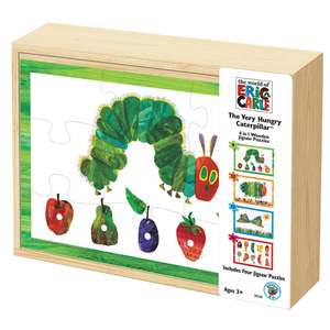 Puzzles: The Very Hungry Caterpillar 4 in 1 Wooden Puzzles - Eric Carle