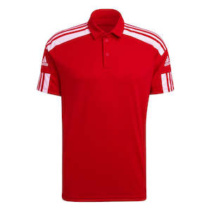Adidas Polos: Adidas Squadra Polo - Power Red / White - Adult