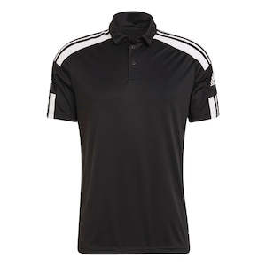 Adidas Polos: Adidas Squadra Polo - Black / White - Adult